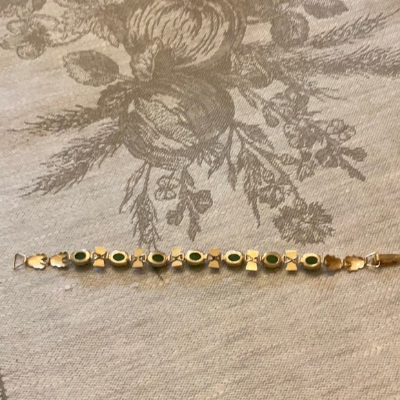 COPY -  gold and Jade bracelet.  Absolutely wonderful and beautiful.